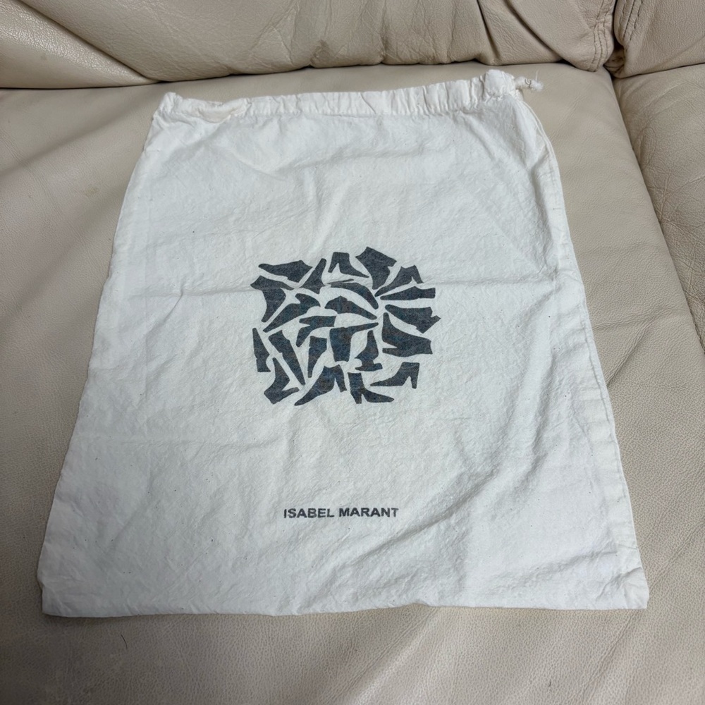 ISABEL MARANT Cream Beige Drawstring Shoe Dust Bag